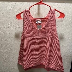 Women's Pink Knit Tank Top